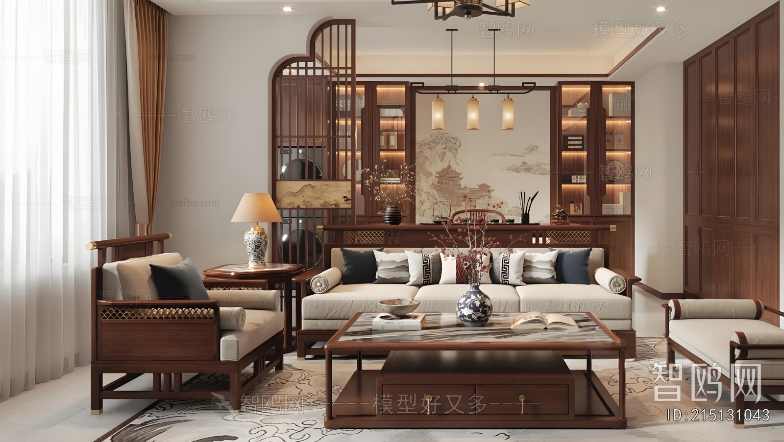 New Chinese Style A Living Room