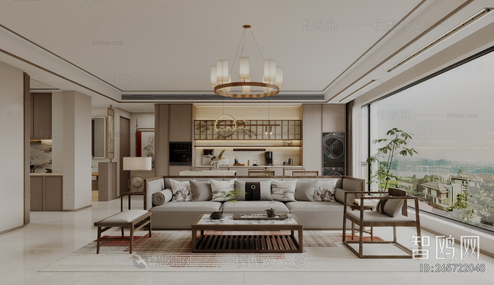 New Chinese Style A Living Room