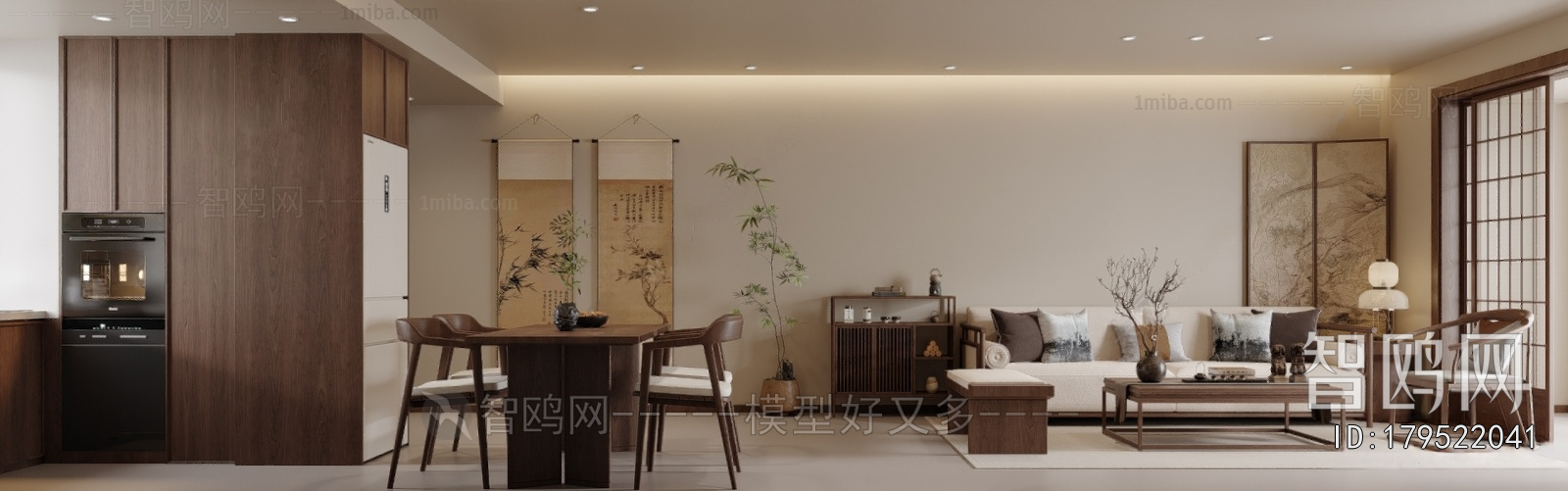 New Chinese Style A Living Room