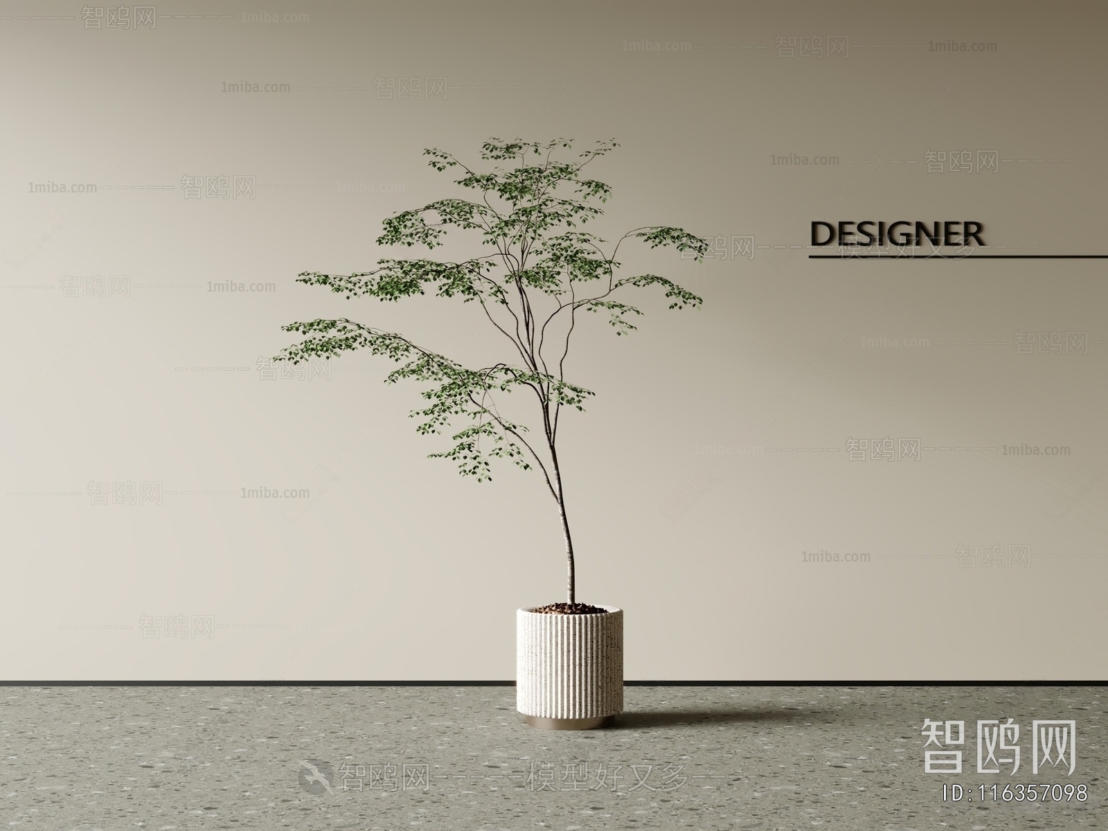 Modern Ground Green Plant Potted Plants