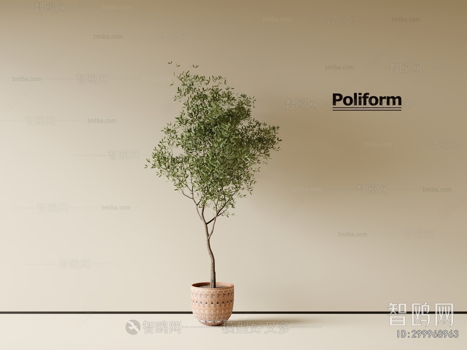 Modern Ground Green Plant Potted Plants