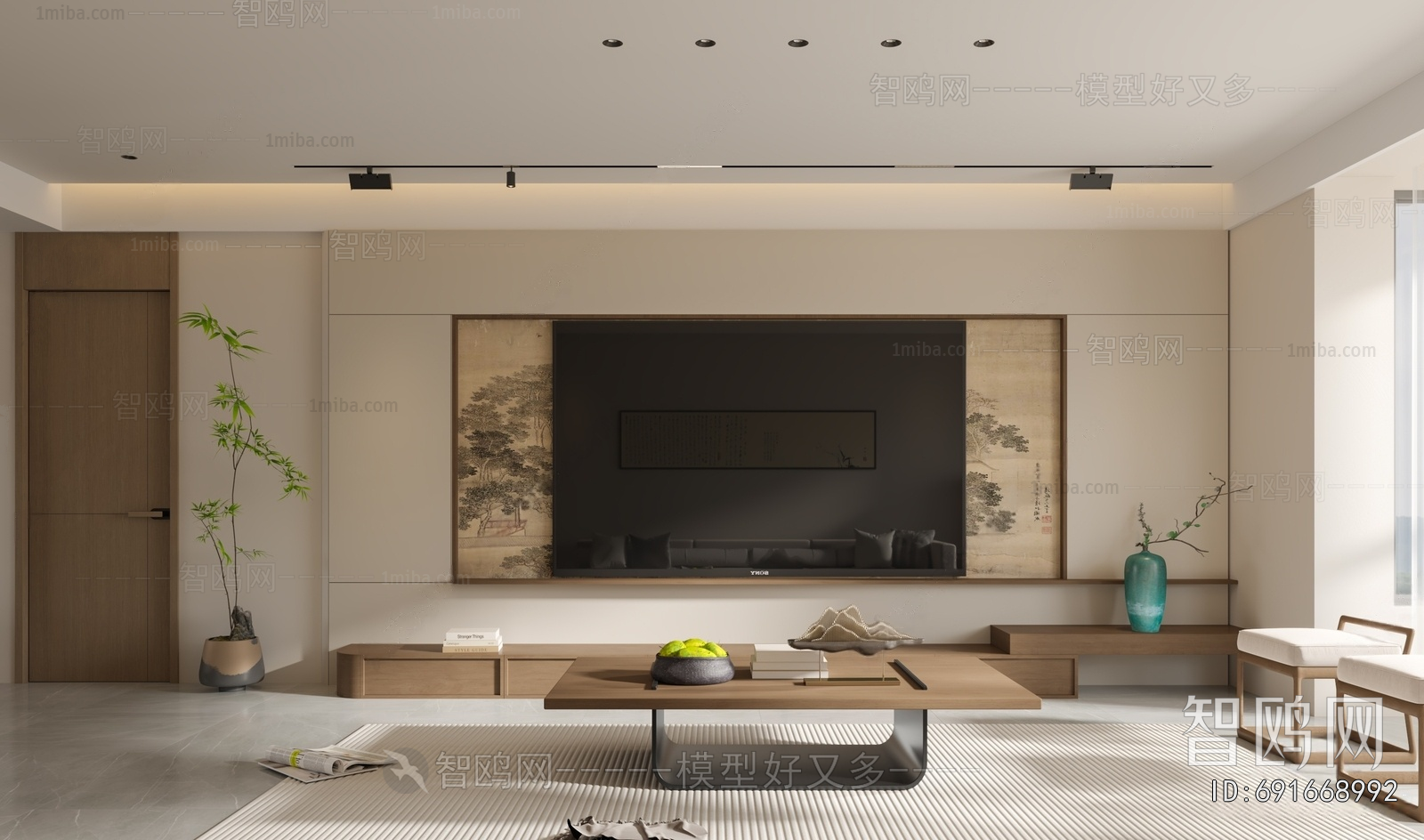 New Chinese Style A Living Room