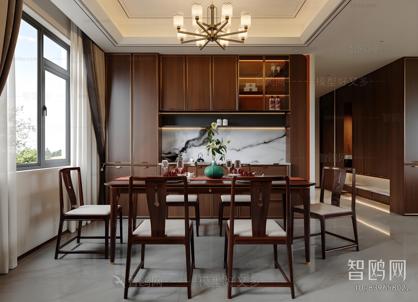 New Chinese Style A Living Room