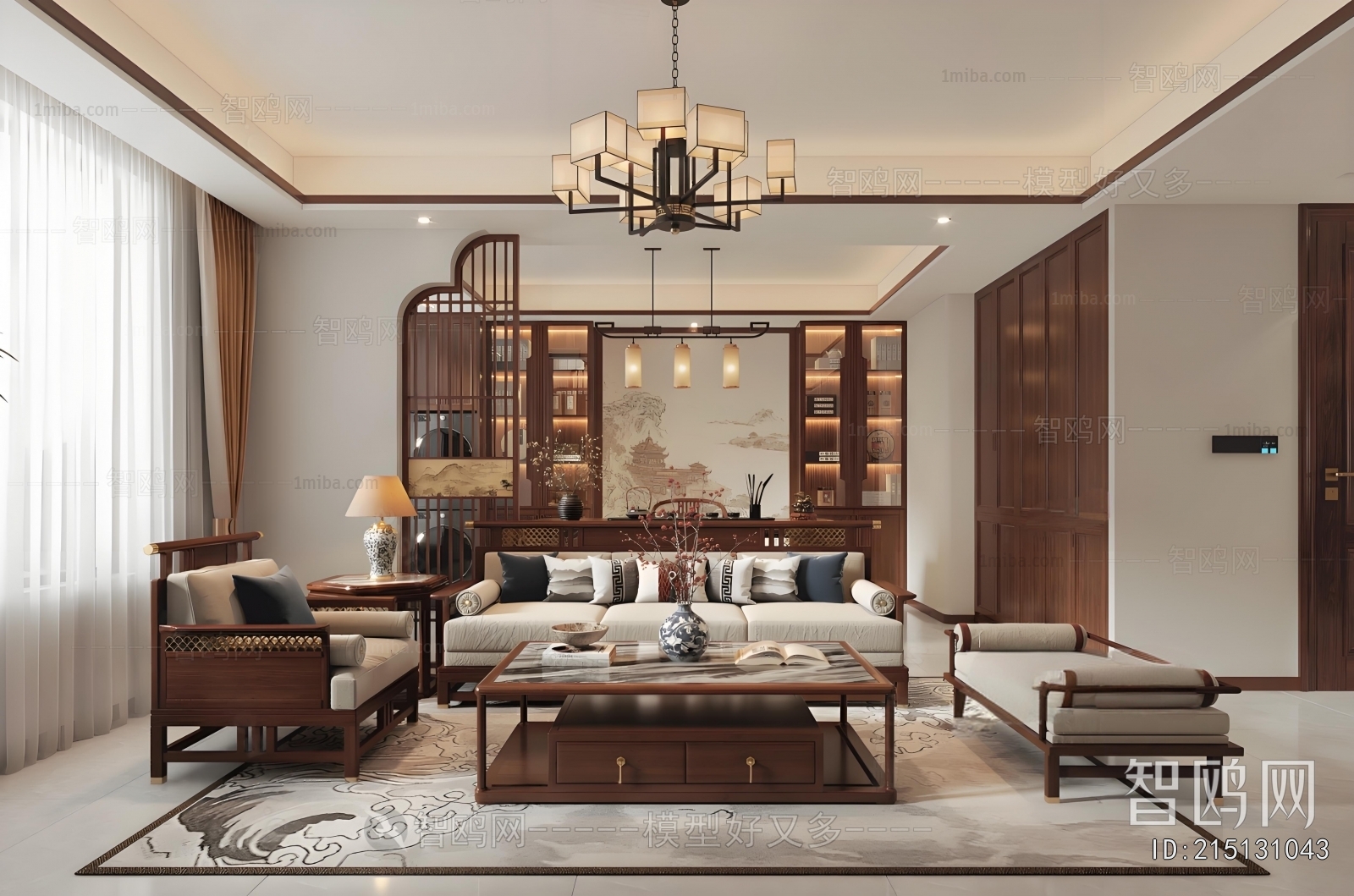 New Chinese Style A Living Room