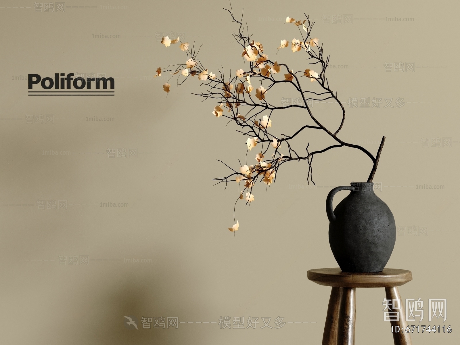 Wabi-sabi Style Dried Branch