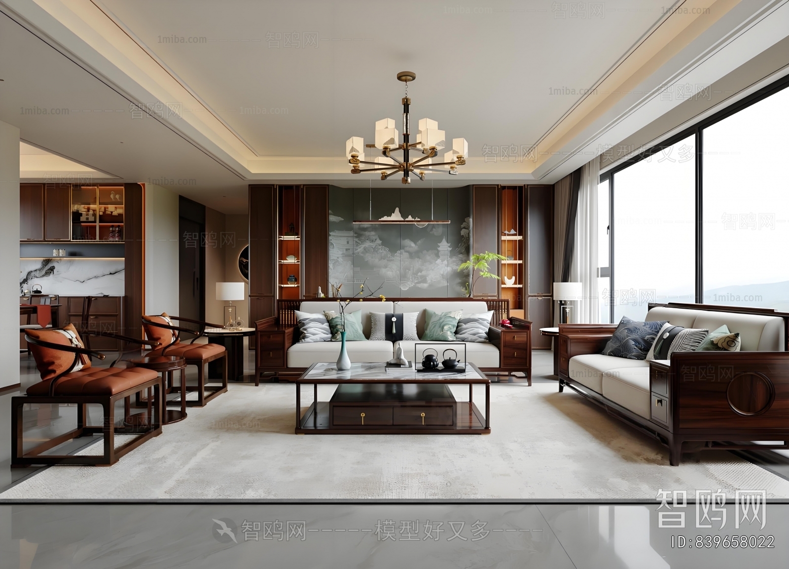 New Chinese Style A Living Room