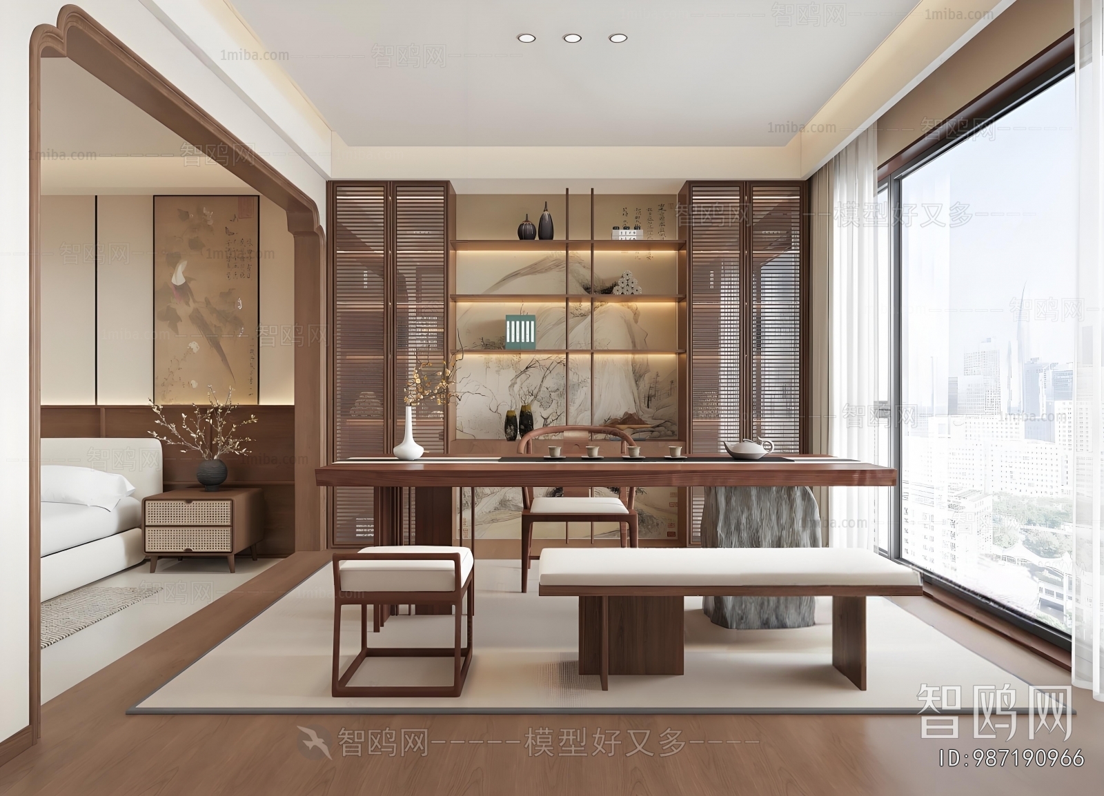 New Chinese Style A Living Room