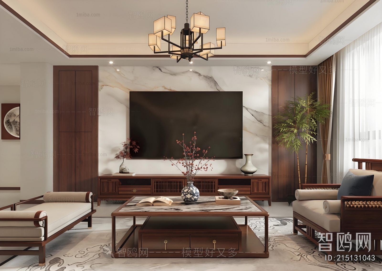 New Chinese Style A Living Room