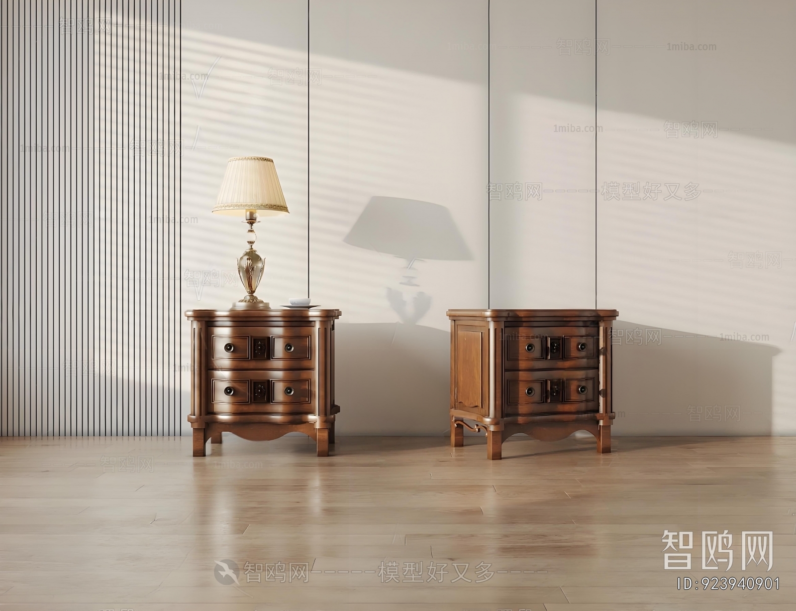 European Style Bedside Cupboard