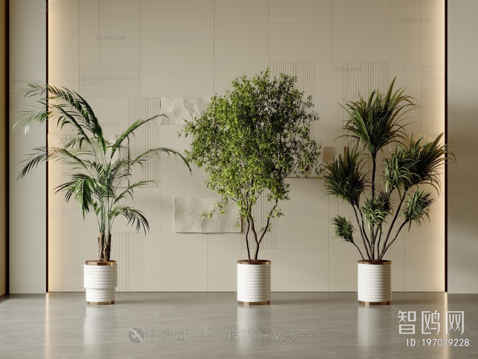 Modern Ground Green Plant Potted Plants