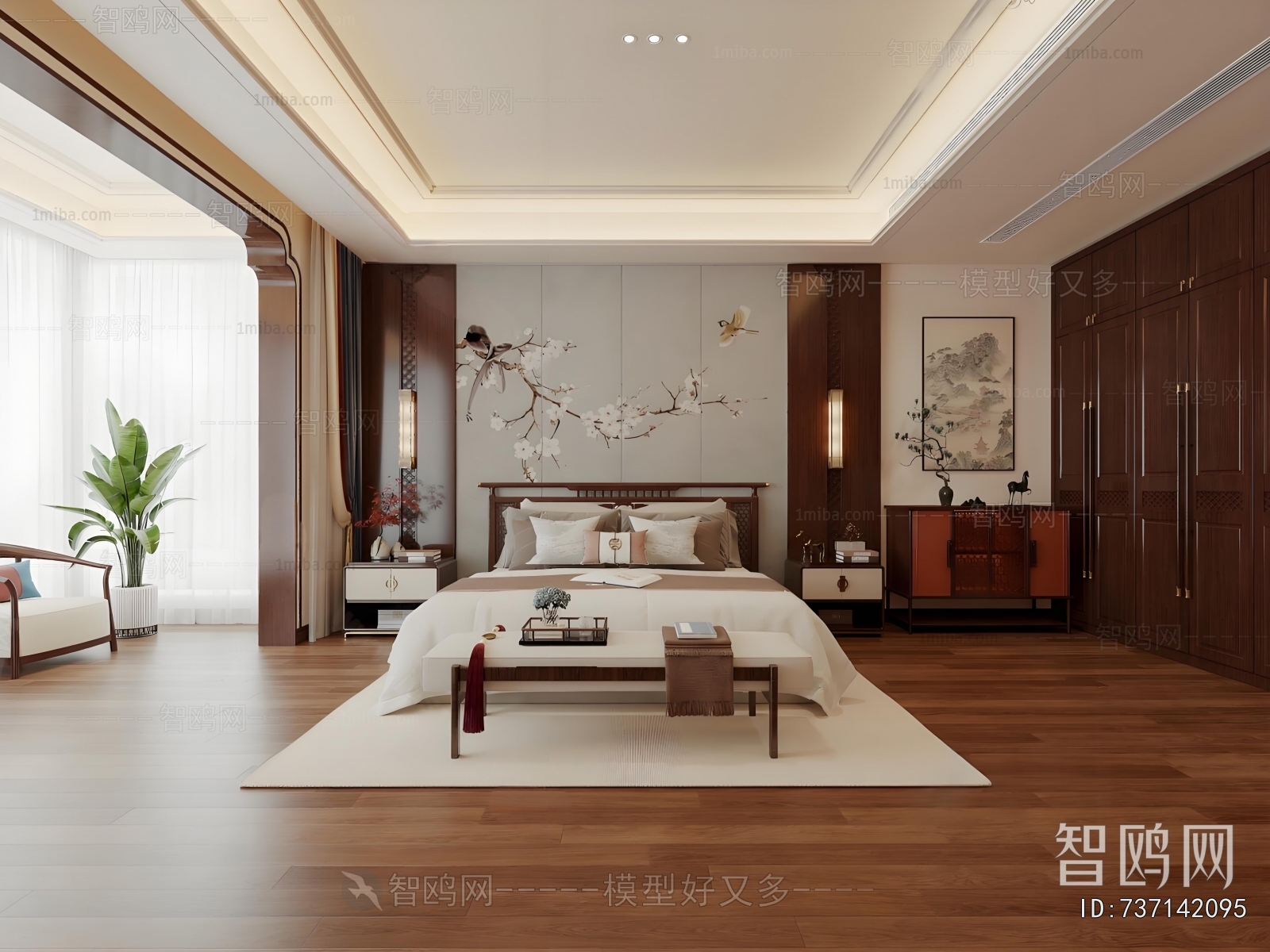 New Chinese Style Bedroom