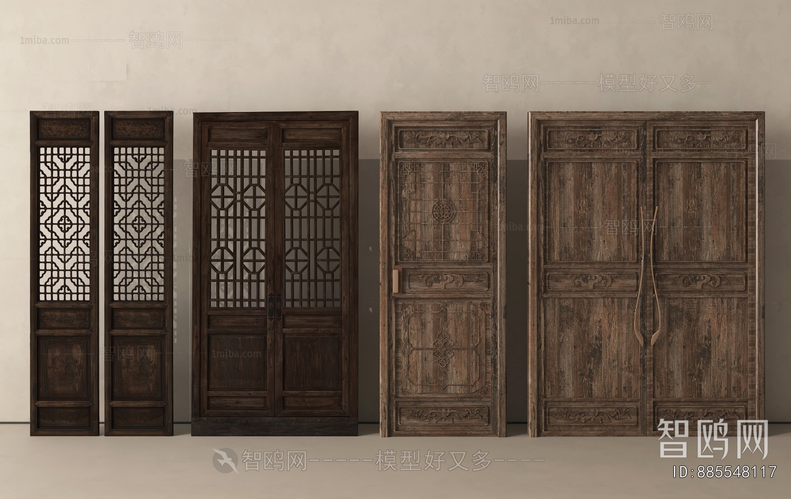 New Chinese Style Double Door