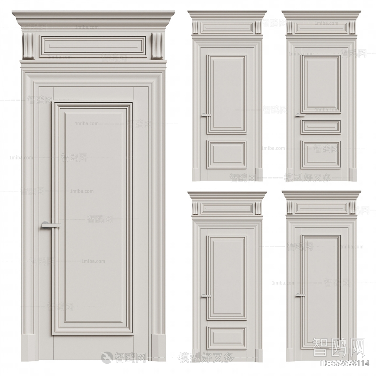 Simple European Style Single Door