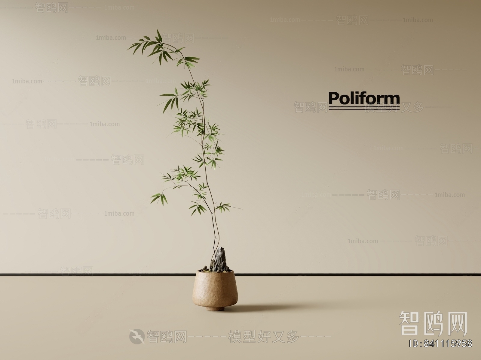 Modern Ground Green Plant Potted Plants