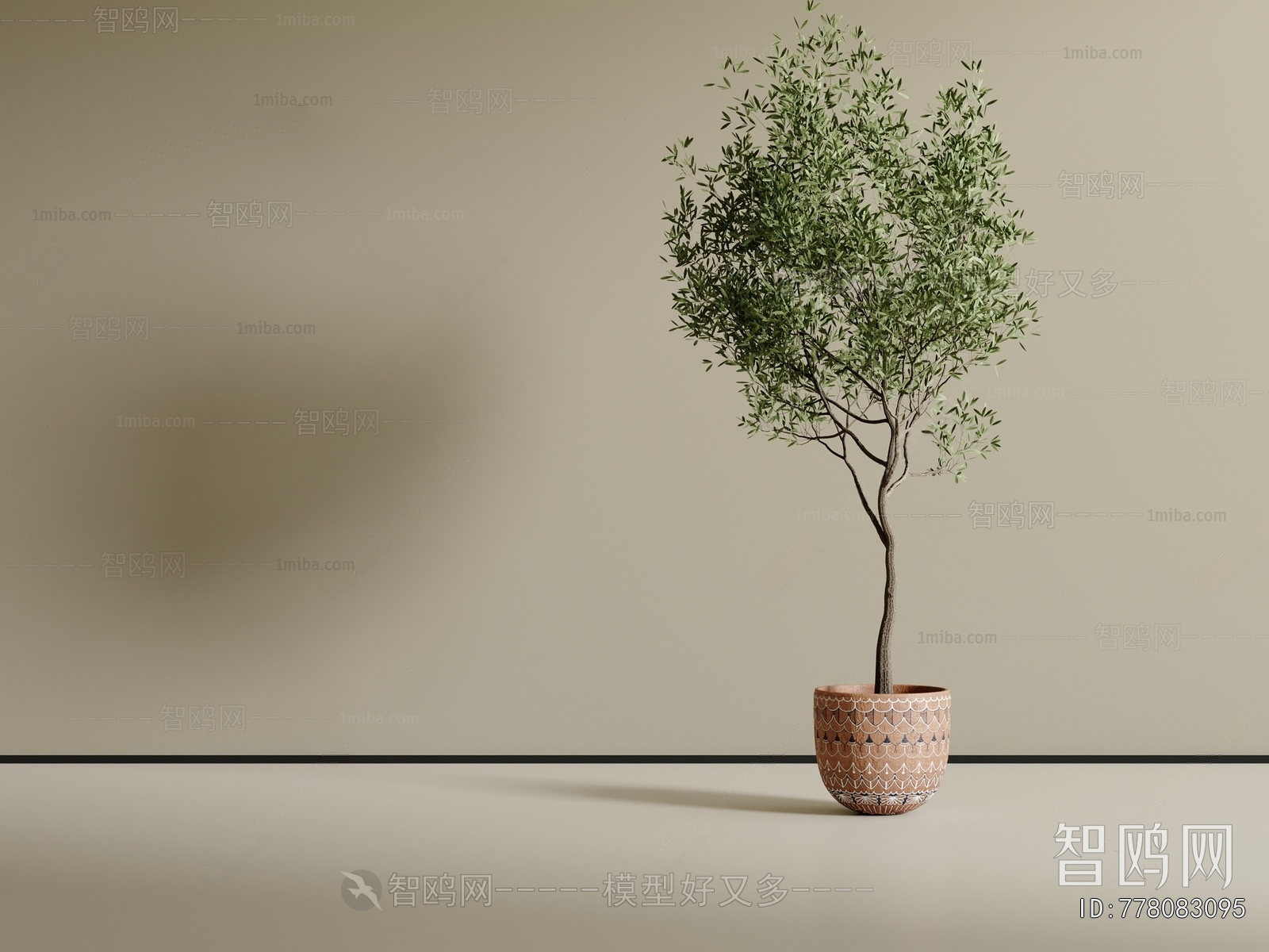 Modern Ground Green Plant Potted Plants