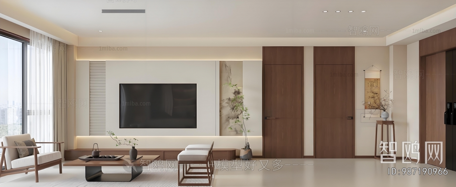 New Chinese Style A Living Room