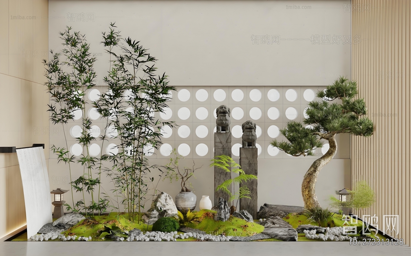 New Chinese Style Plant Landscaping