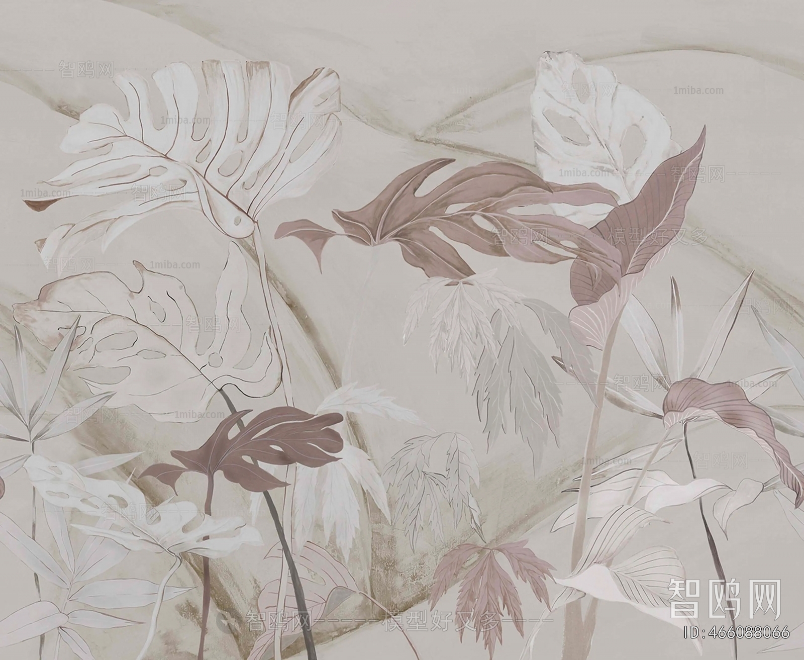 Animal And Plant Pattern Wallpaper