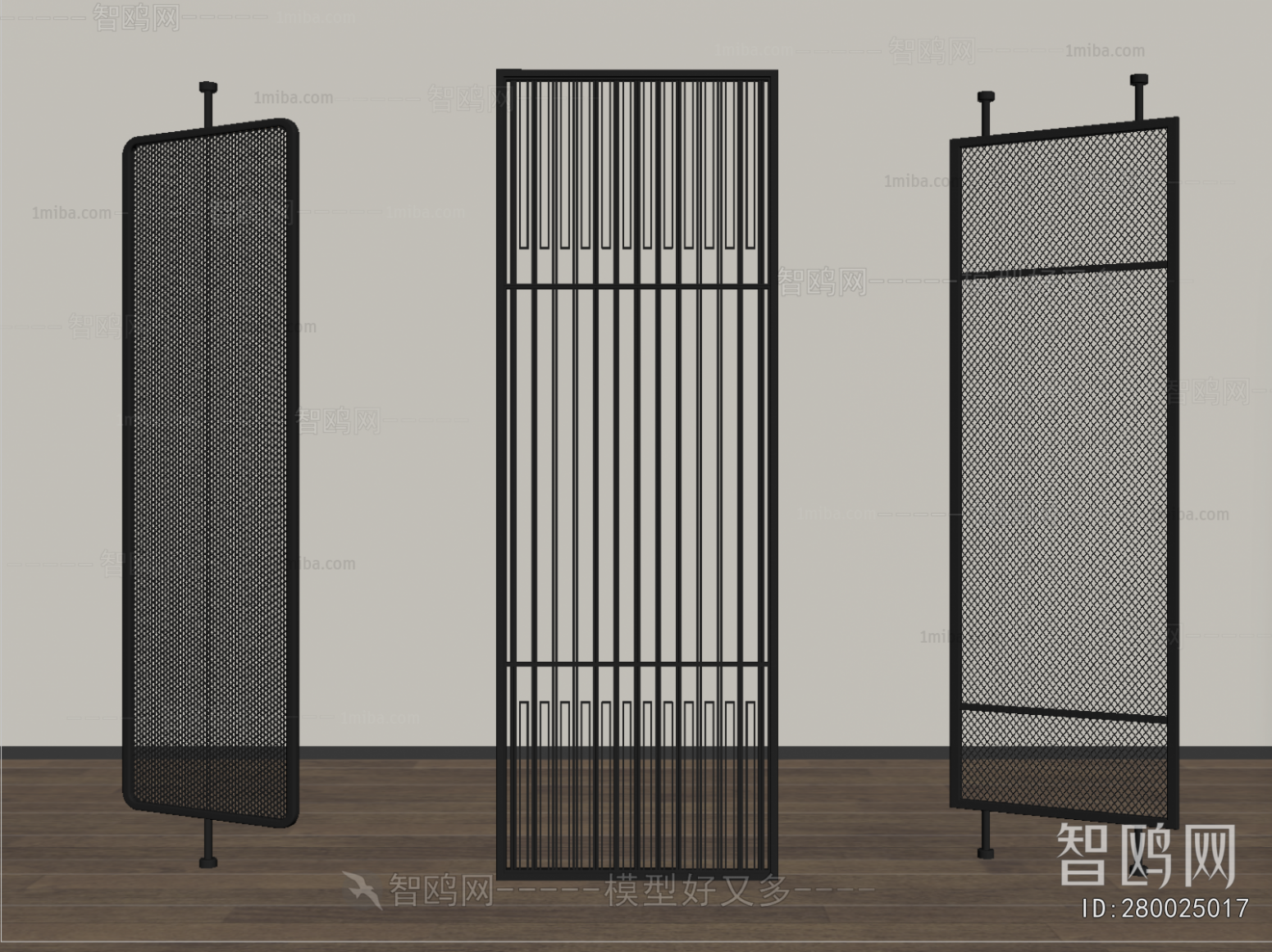 New Chinese Style Metal Screen Partition