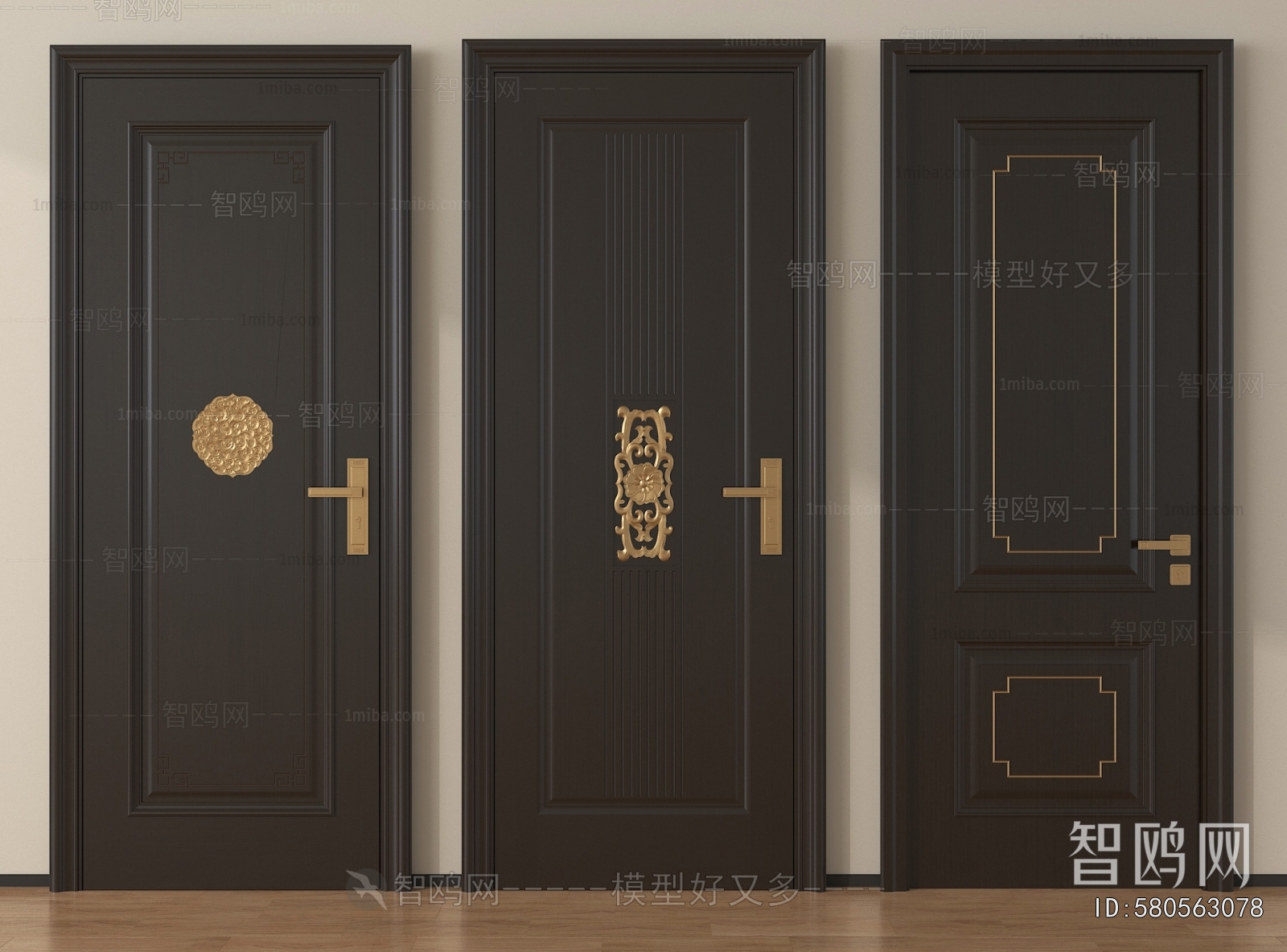 New Chinese Style Single Door