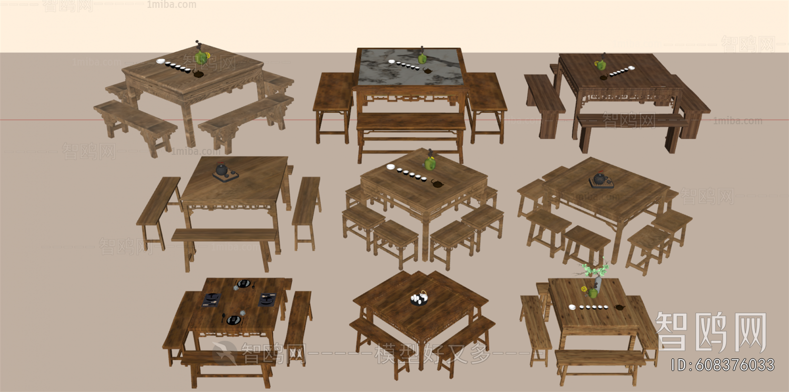 Chinese Style Dining Table And Chairs