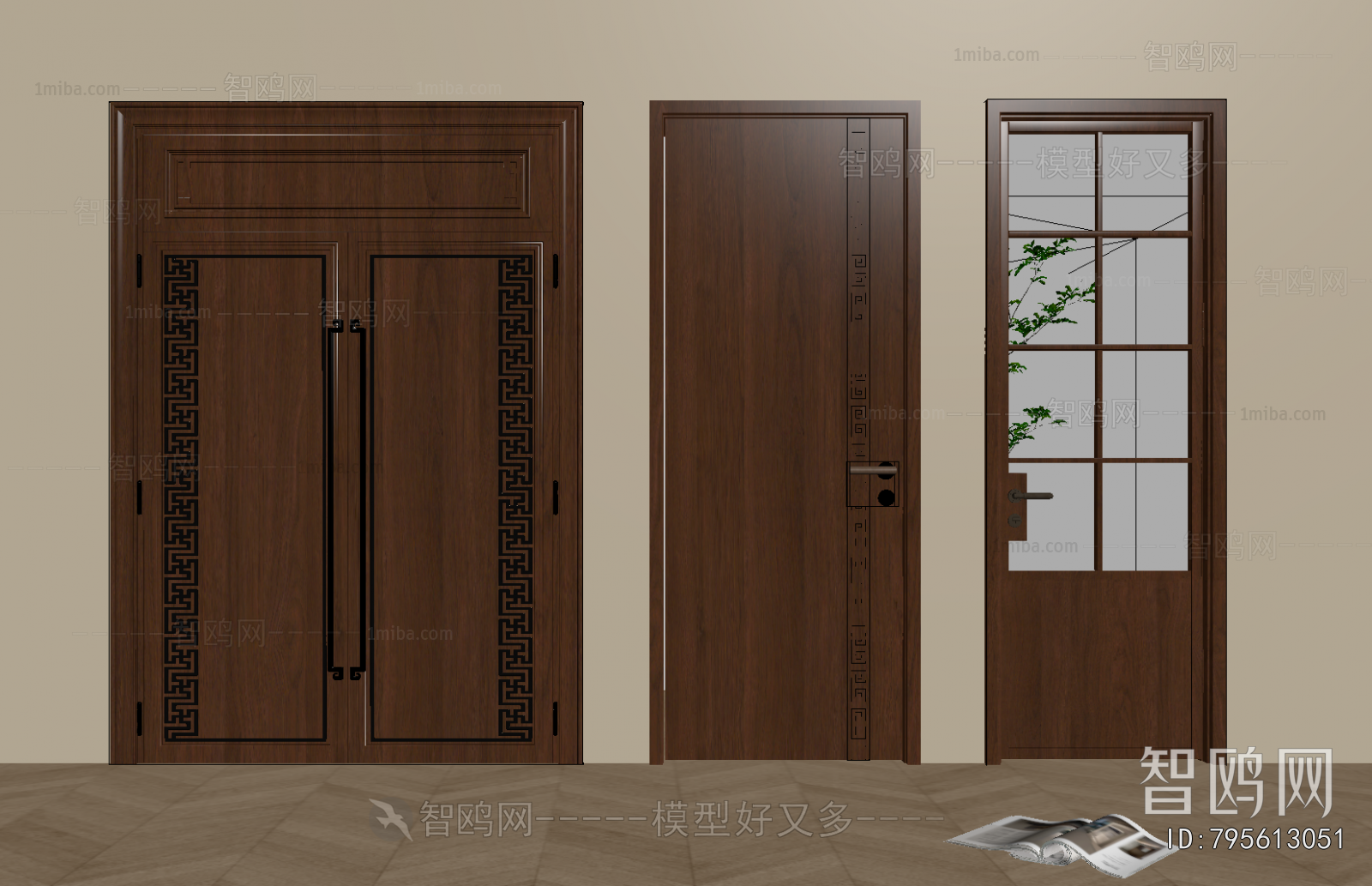 New Chinese Style Double Door