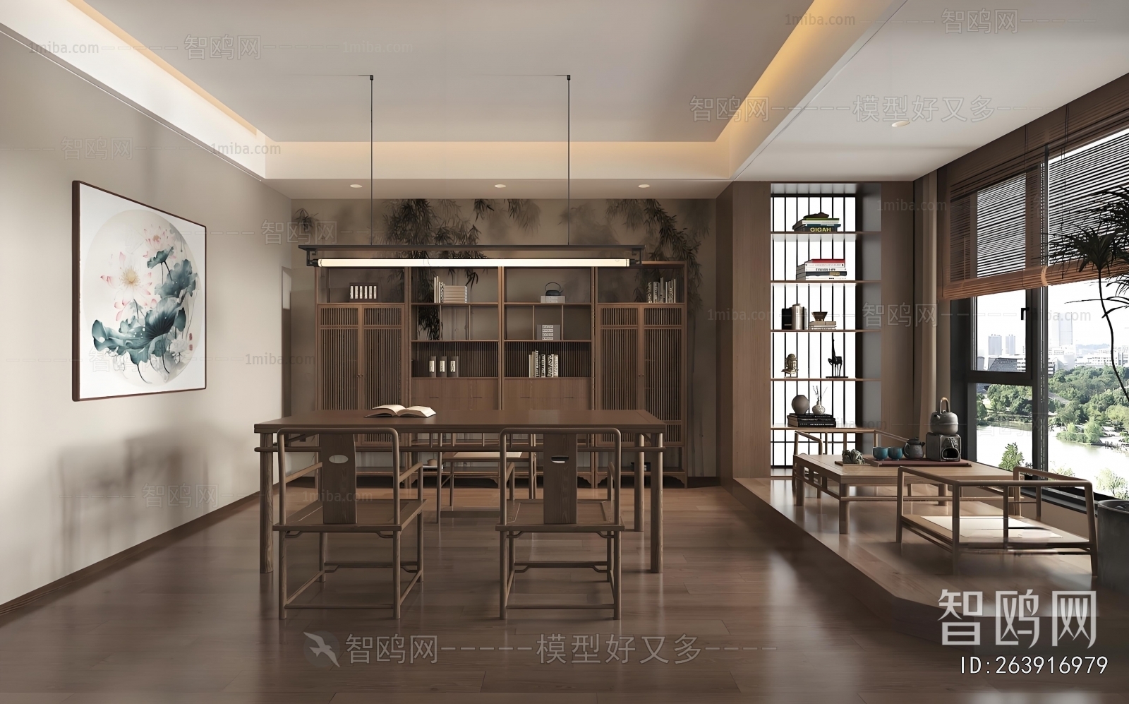 New Chinese Style Study Space