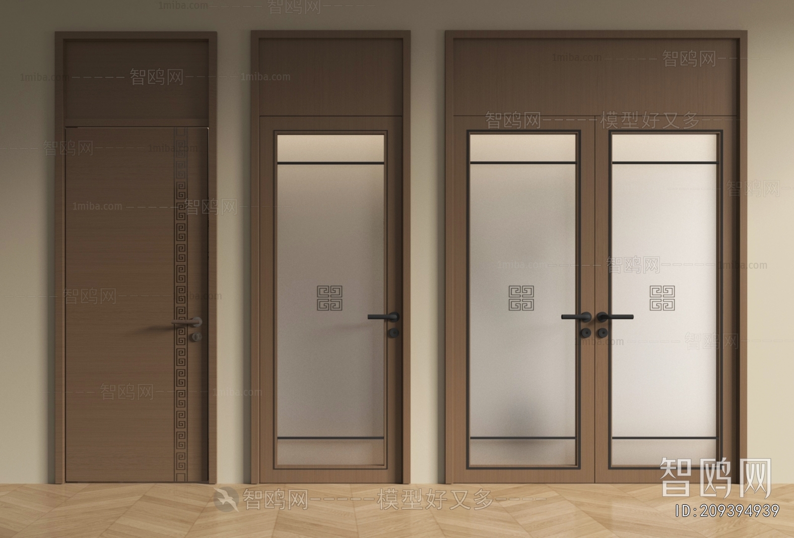 New Chinese Style Single Door