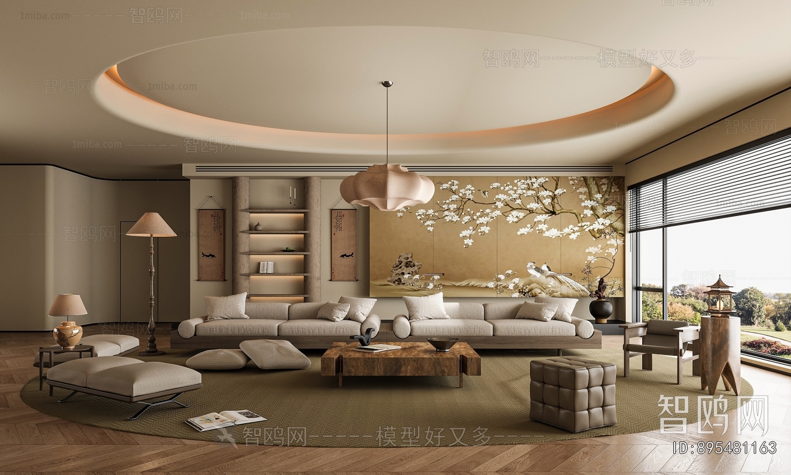 New Chinese Style A Living Room