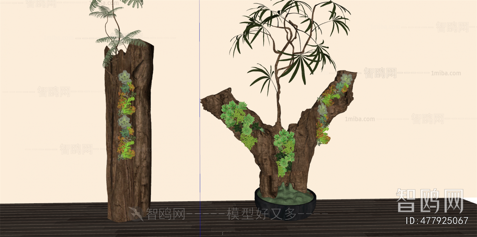 Modern Ground Green Plant Potted Plants