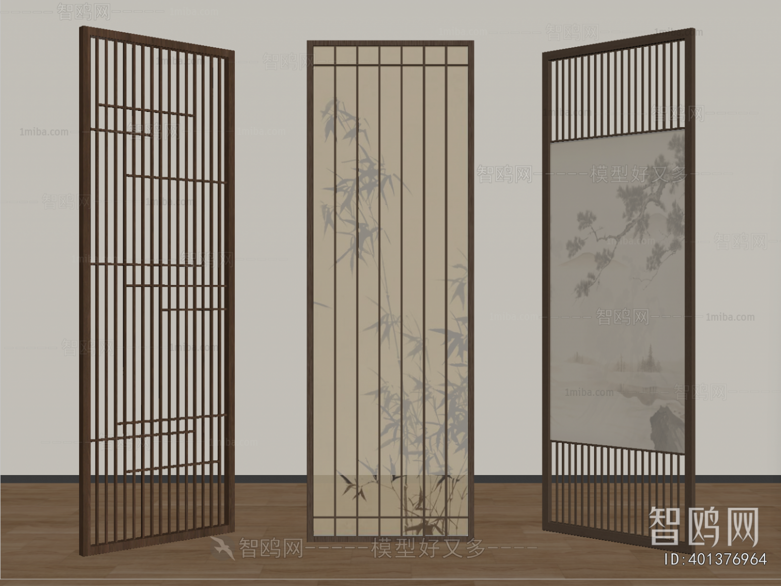 New Chinese Style Wooden Screen Partition