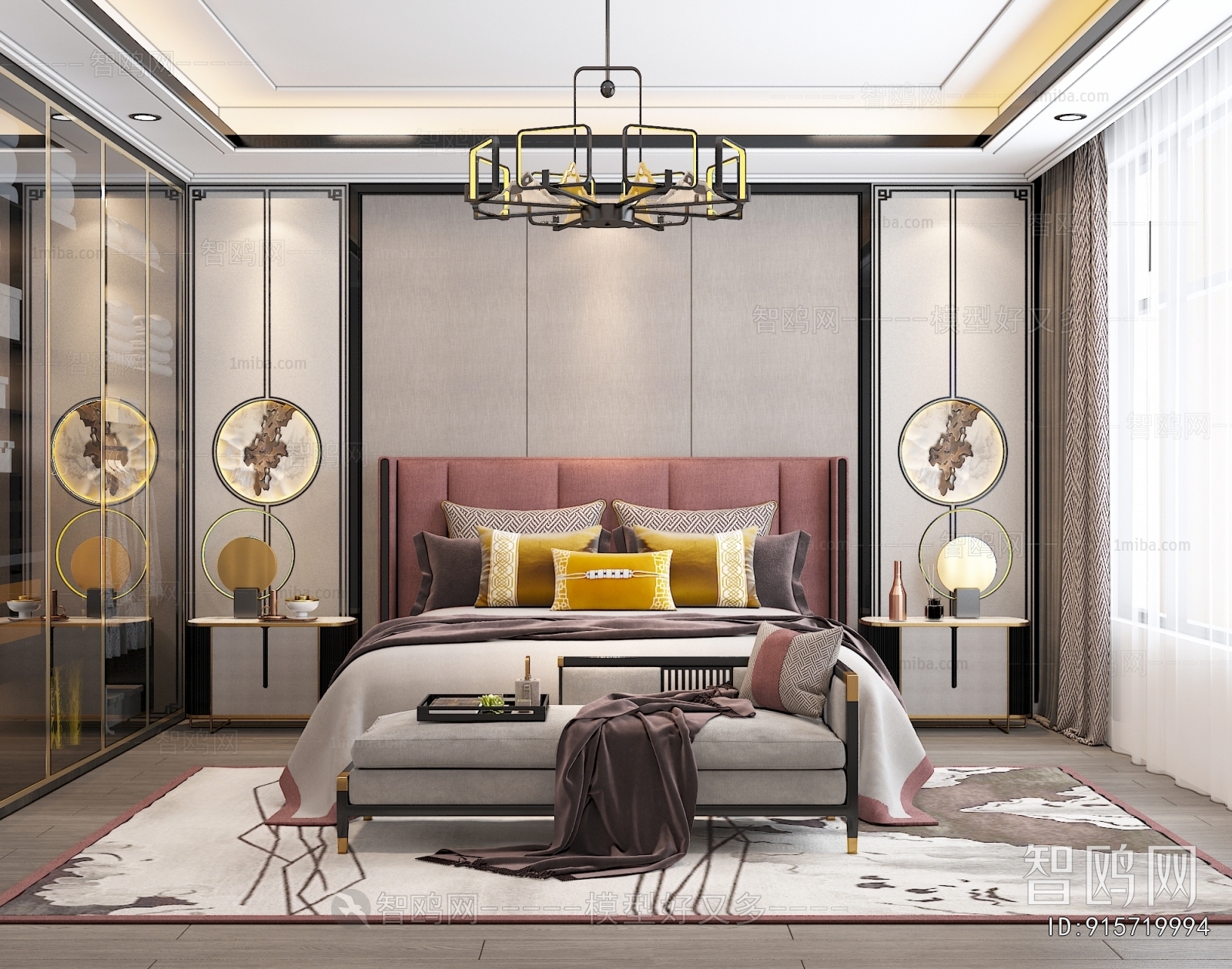 New Chinese Style Bedroom