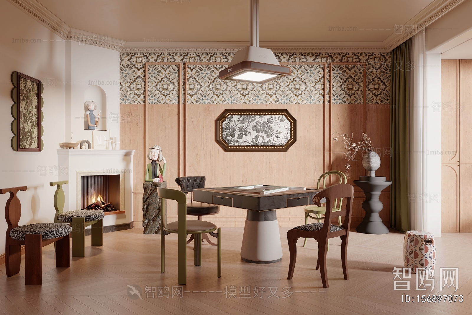 French Style Chess And Card Room