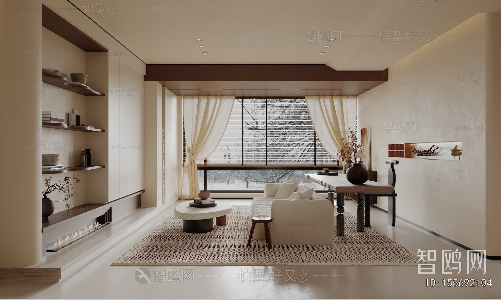 Wabi-sabi Style A Living Room