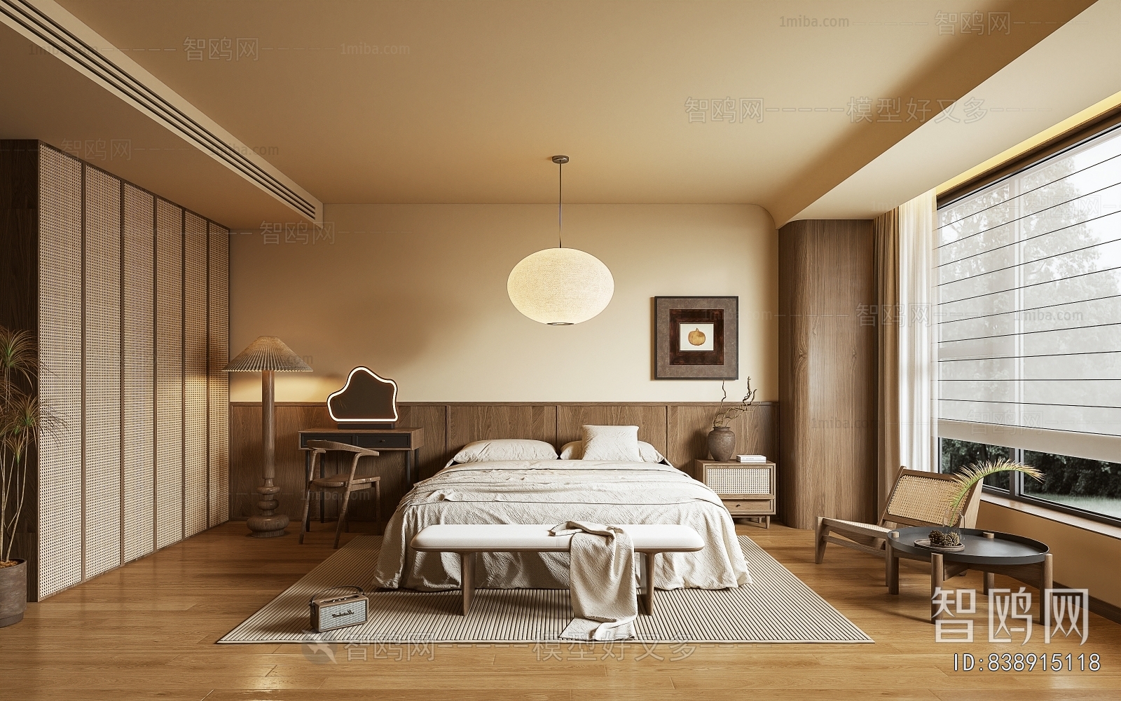 Wabi-sabi Style Bedroom