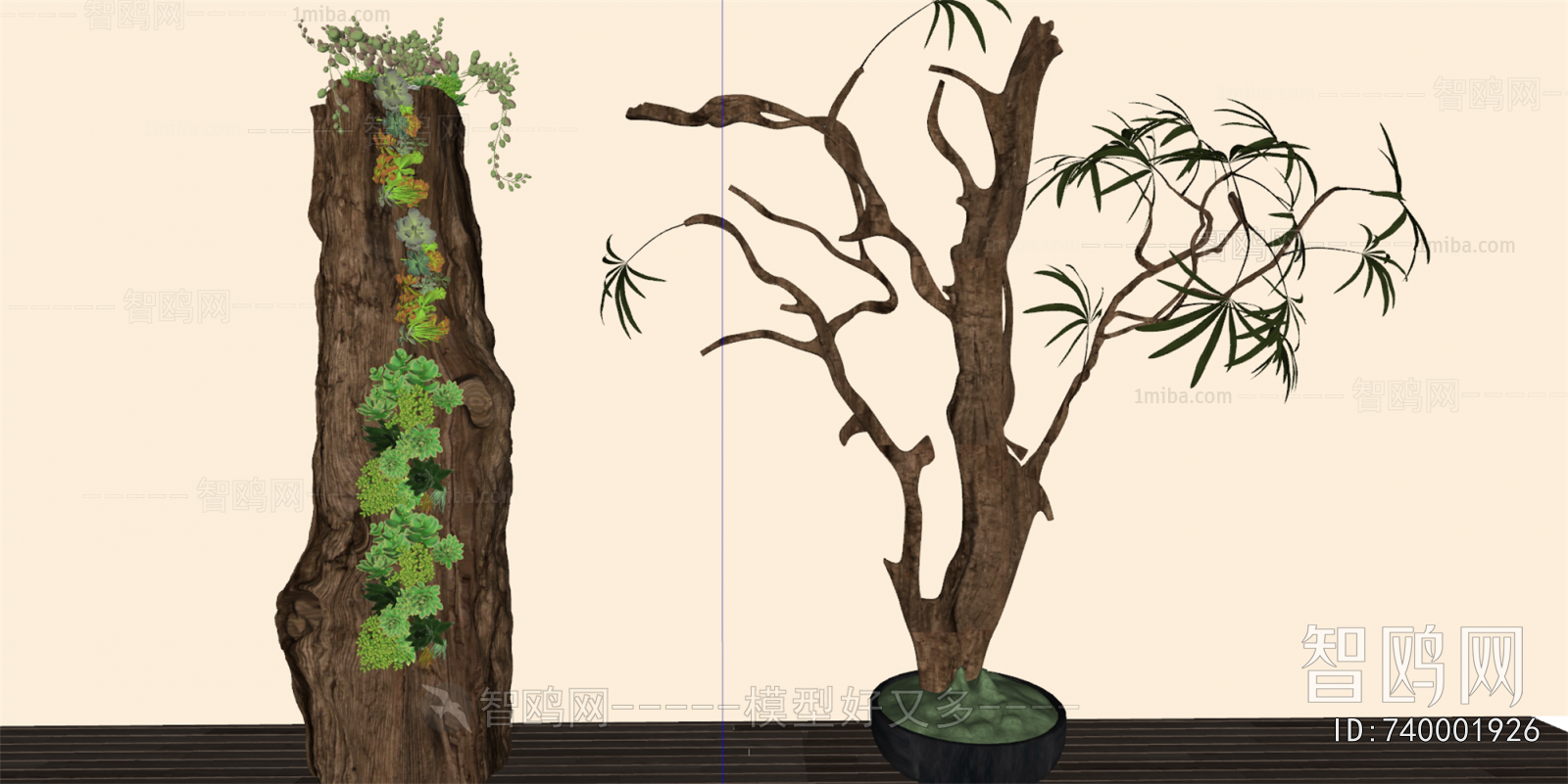 Modern Ground Green Plant Potted Plants