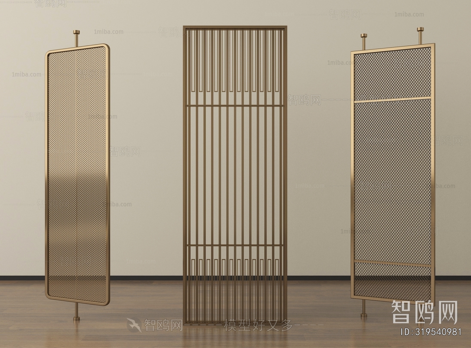 New Chinese Style Metal Screen Partition