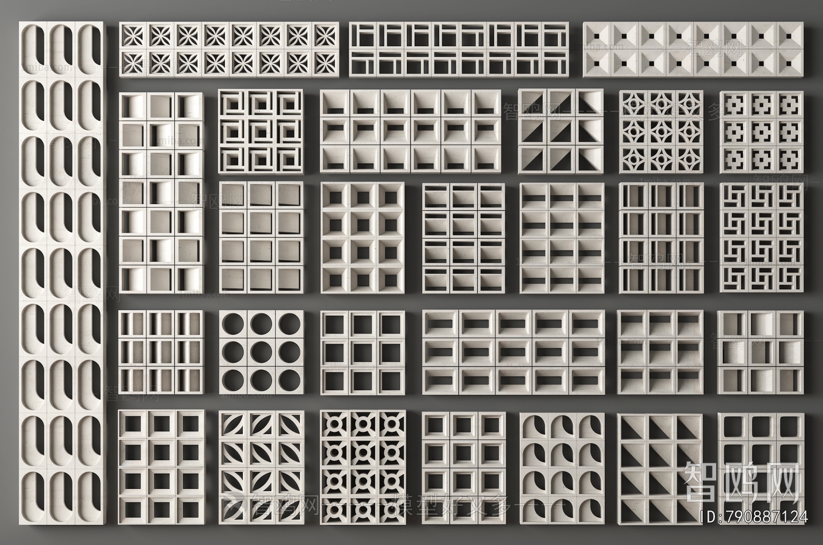Modern Cement Brick Screen Partition