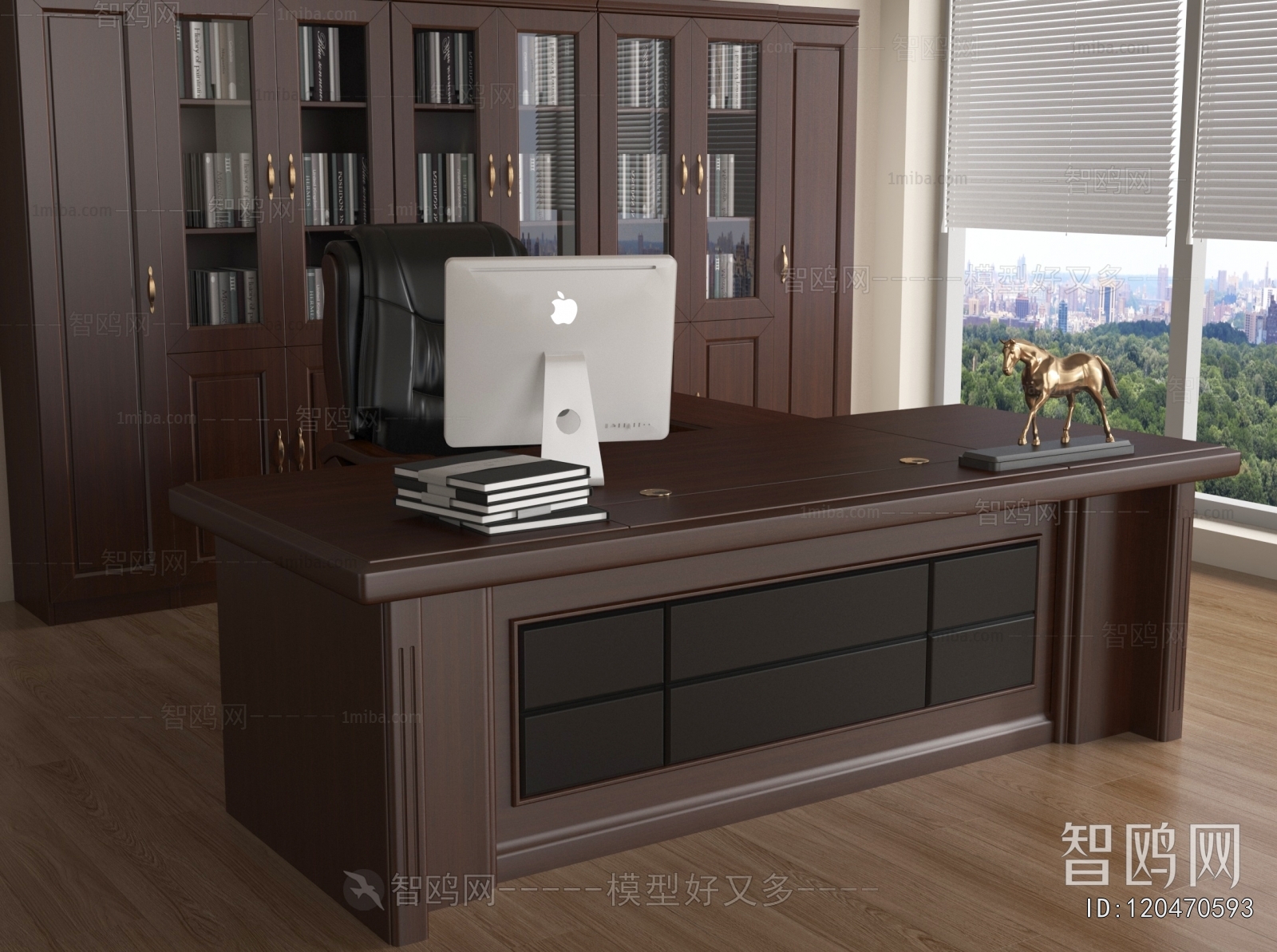 New Chinese Style Office Desk And Chair