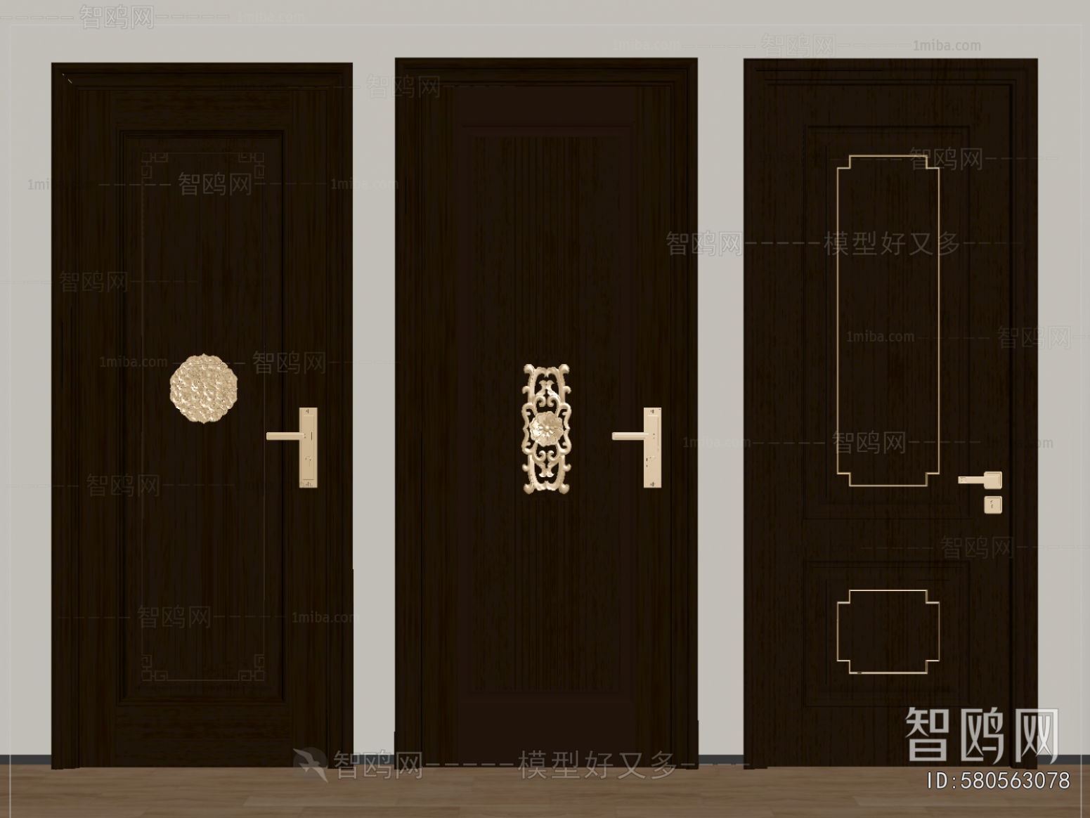 New Chinese Style Single Door