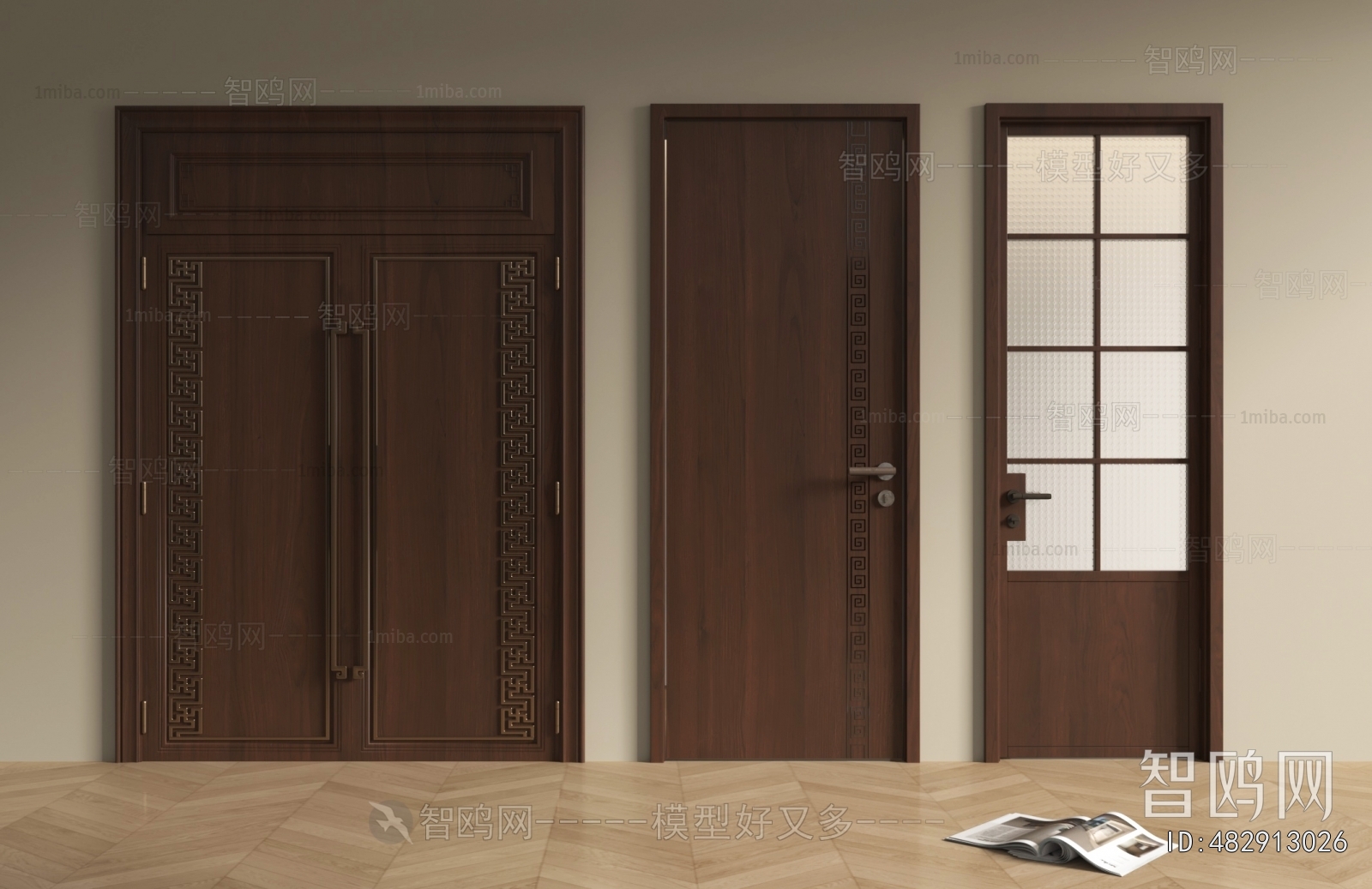 New Chinese Style Single Door