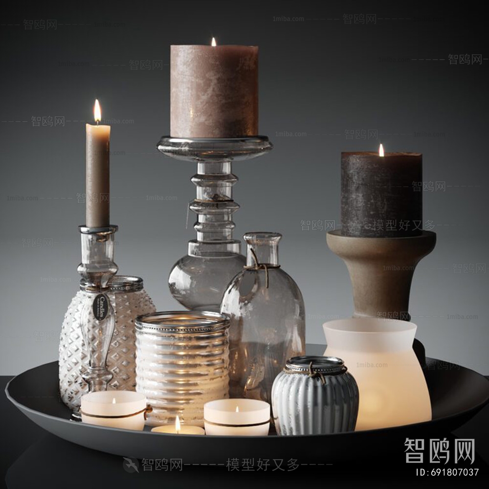 Retro Style Candles/Candlesticks