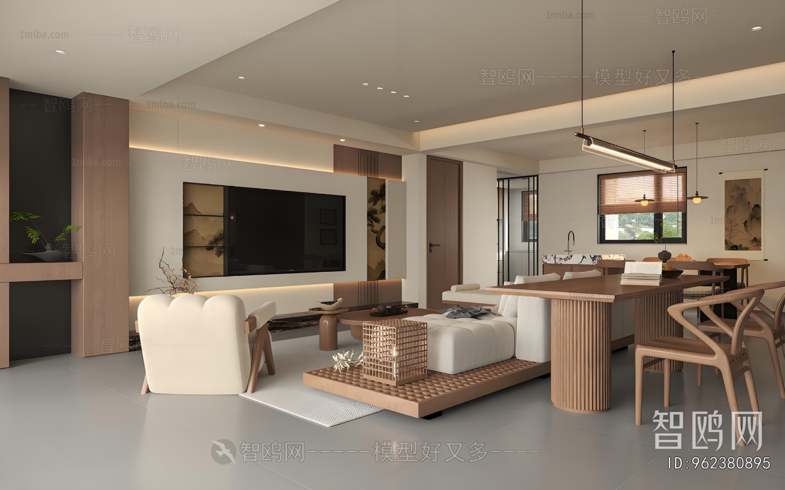 New Chinese Style A Living Room