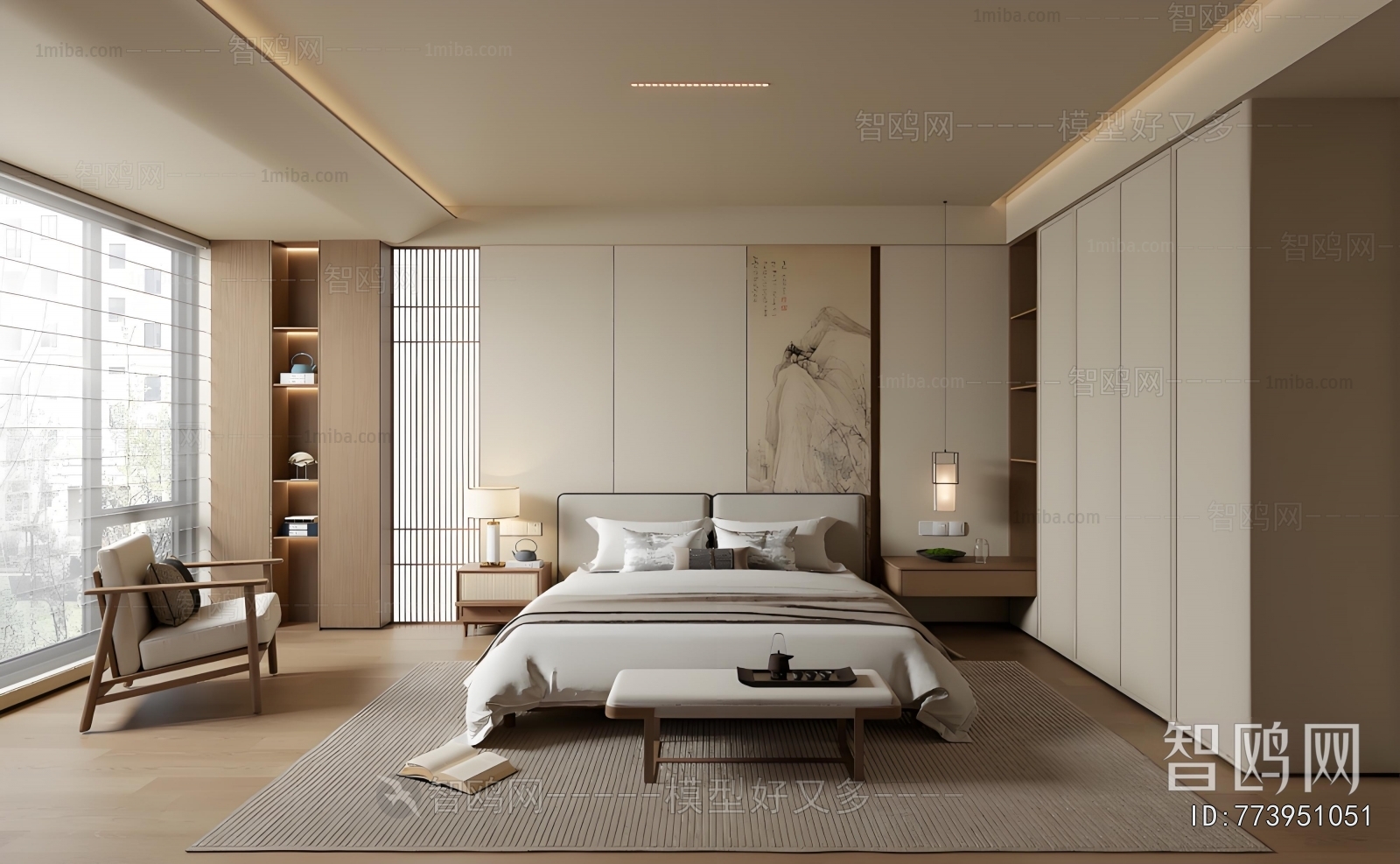 New Chinese Style Bedroom