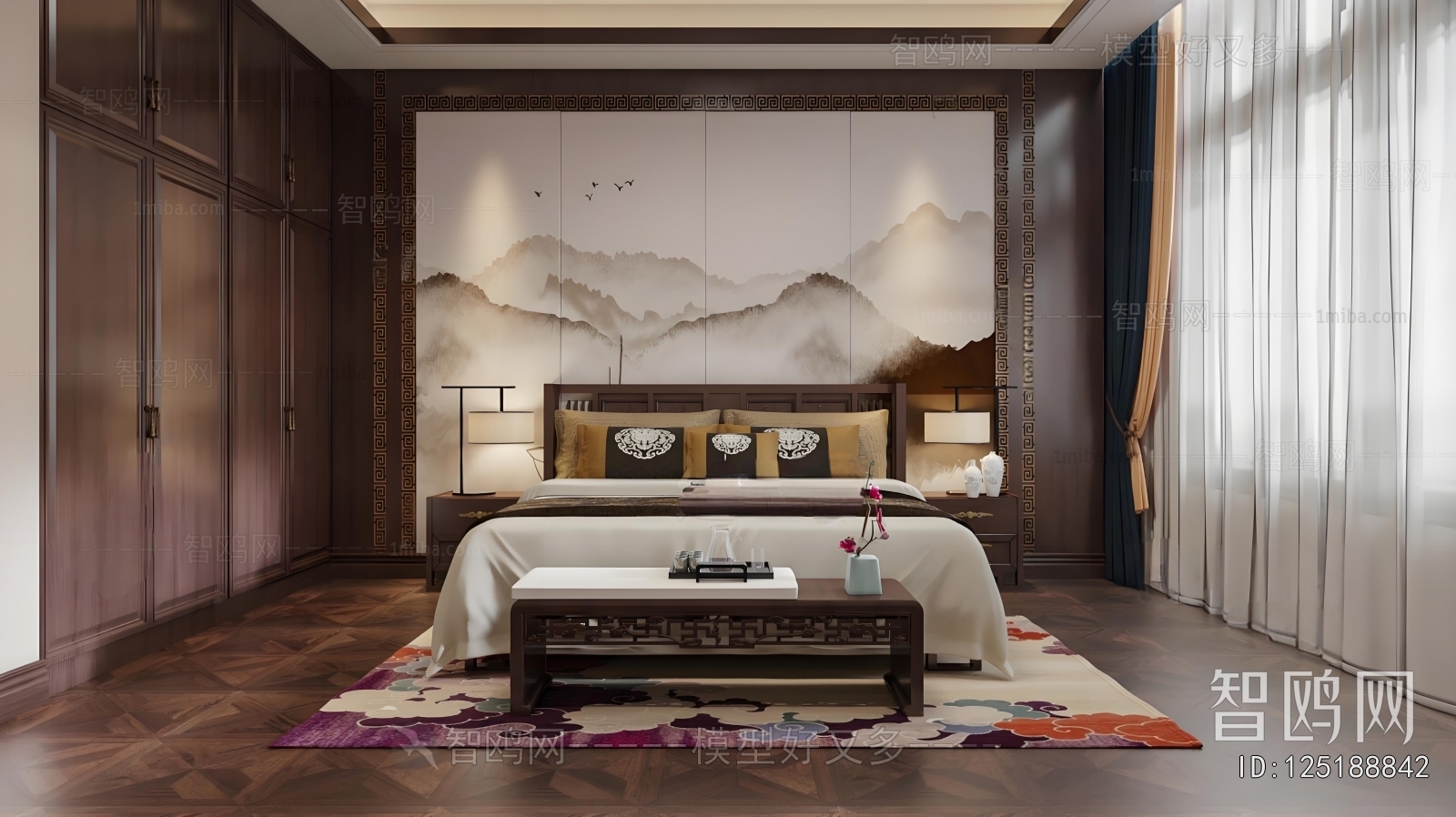 New Chinese Style Bedroom