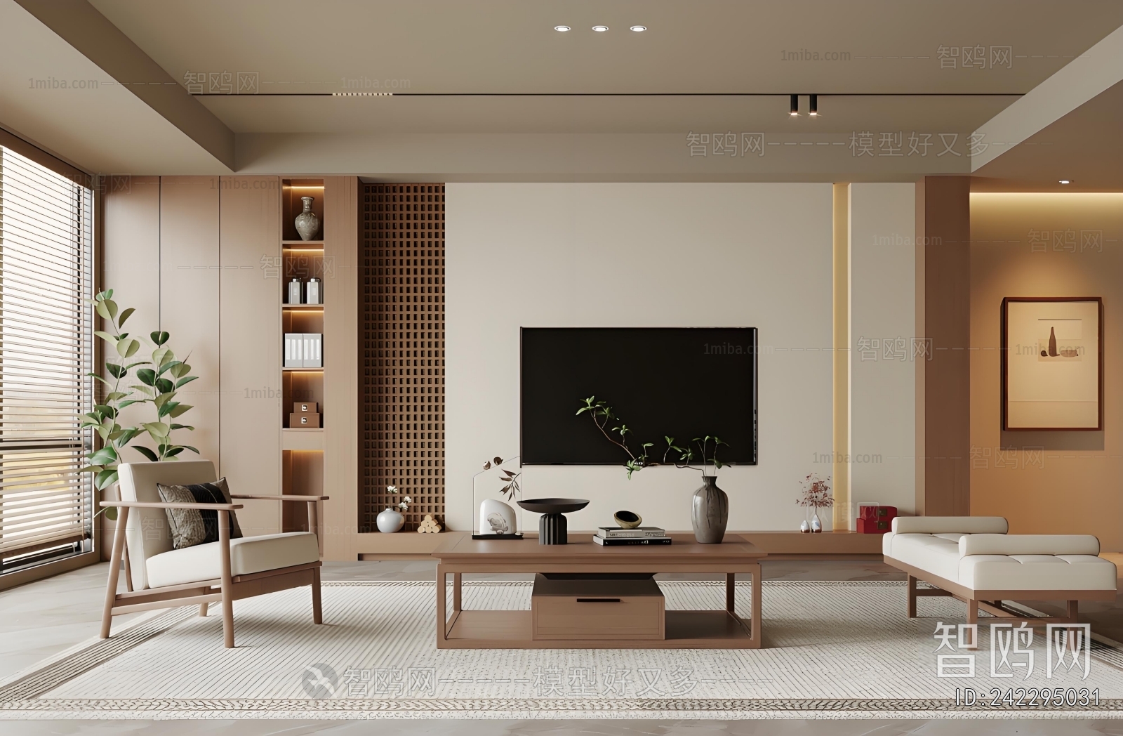 New Chinese Style A Living Room