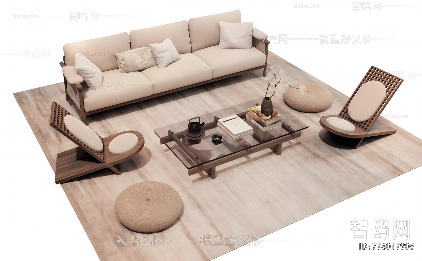 Wabi-sabi Style Sofa Combination