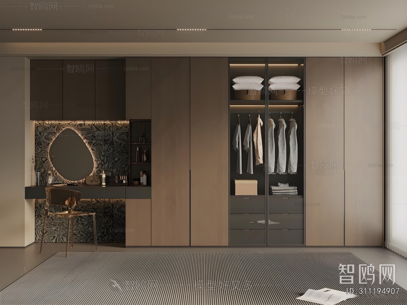 Modern Clothes Storage Area