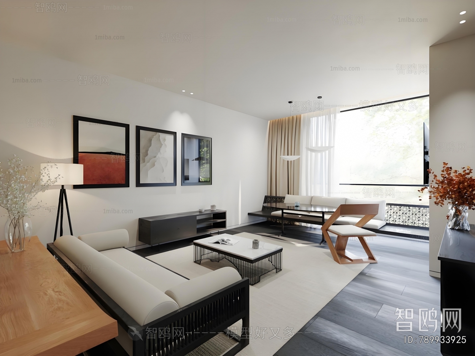 New Chinese Style A Living Room