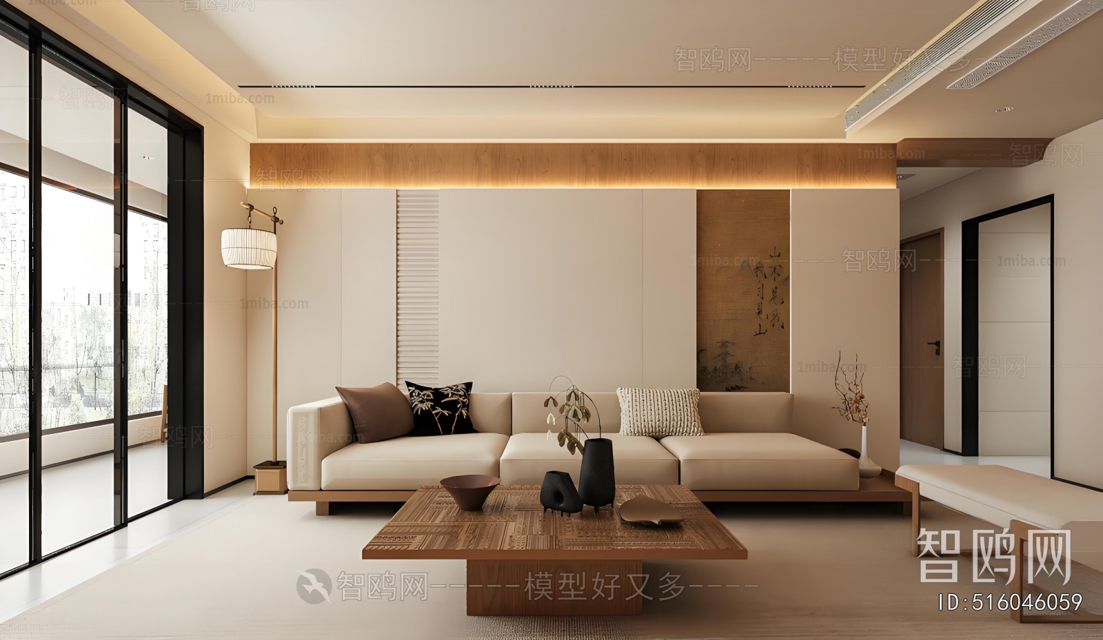 New Chinese Style A Living Room